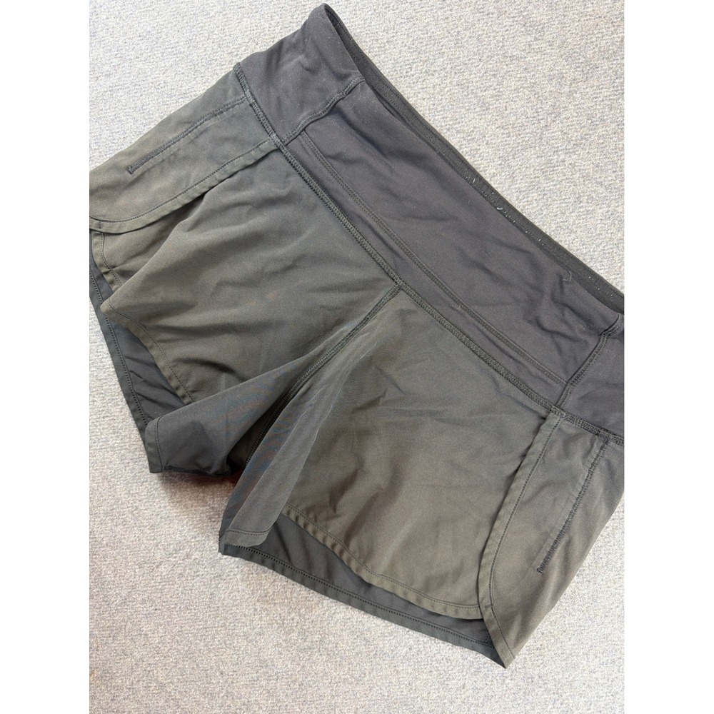 Lululemon Speed Up Shorts Women 4 Black Low Rise‎ Athletic Running